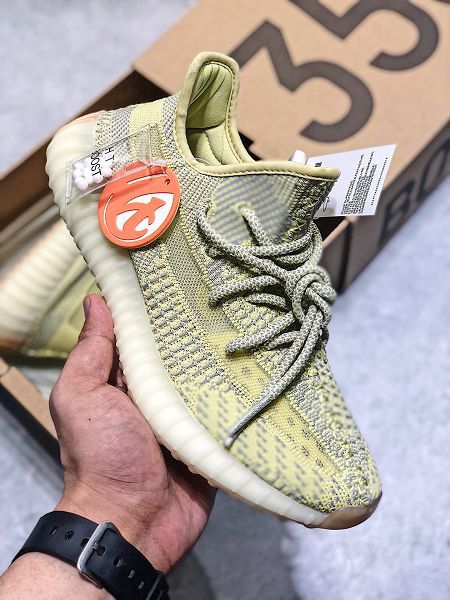 Adidas Yeezy Boost 350 V2 2020新款 真爆椰子情侶款慢跑鞋 帶半碼