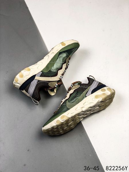 Nike React Element 87 Dark Grey 2021新款 高橋盾透氣網紗輕便男女款慢跑鞋