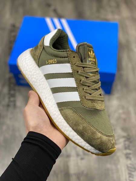 Adidas L-5923 2021新款 三葉草時尚休閒情侶款慢跑鞋 帶半碼