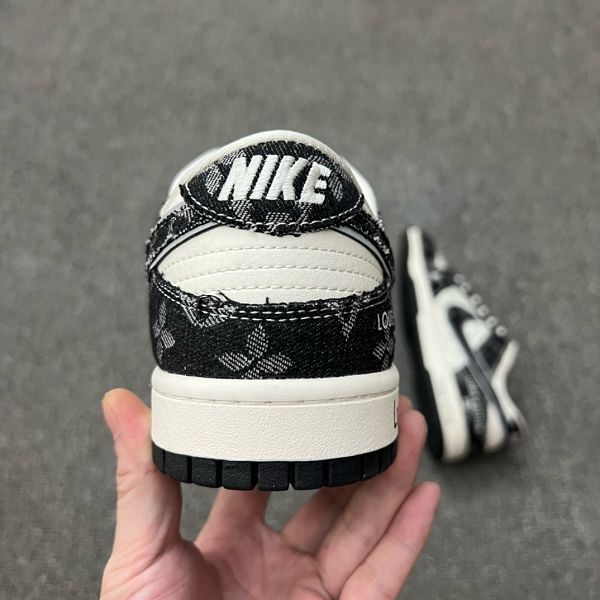 Louis Vuitton x Nike Dunk SB Low 2024最新男女款低幫板鞋 LV聯名棕白棋盤格