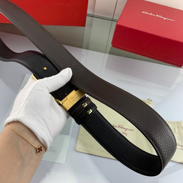 salvatore ferragamo皮帶 菲拉格慕2020新款 HF202023牛皮荔枝紋時尚腰帶