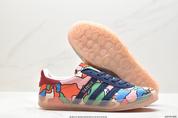 Adidas Originals Gazelle Indoor 三葉草復古防滑耐磨低幫板鞋 2024新款情侶鞋