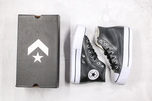 Converse Chuck Taylor All Star 2020新款 增高厚底皮面女子板鞋