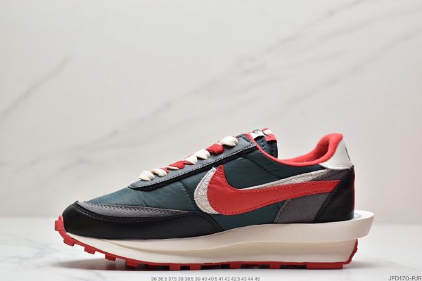 Clot x Sacai x Nike LDV Waffl Daybreak 2022新款 三方聯名死亡之吻走秀款解構雙底雙勾雙鞋舌華夫男女款慢跑鞋