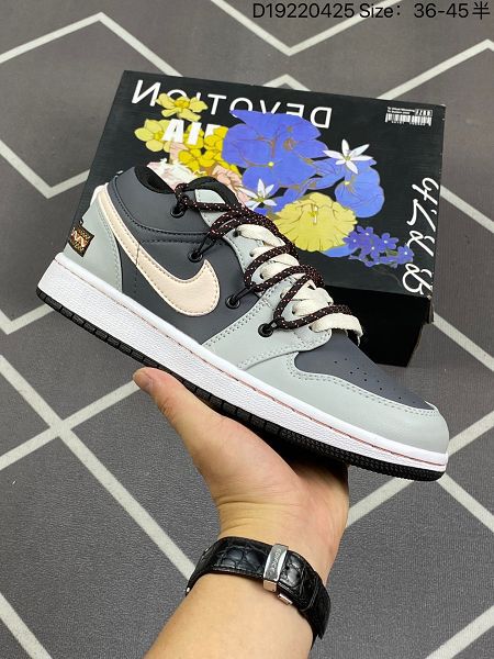 Nike Air Jordan1 Low 一代 解構綁帶低幫經典男女款運動籃球鞋