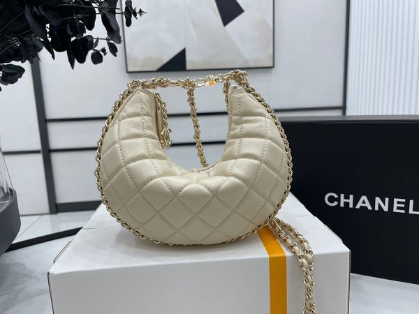 chanel包包 香奈兒2023新款手提包 DSAS3917月牙包單肩斜挎包