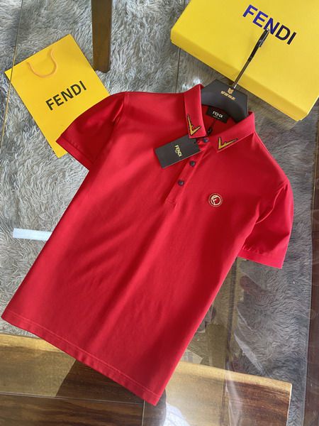 fendi polo衫 2021新款 芬迪翻領短袖polo衫 MG0320款