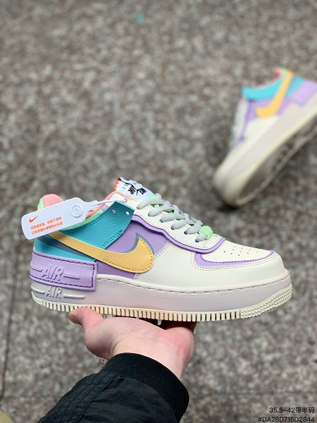 Nike WMNS Air Force 1 Shadow 馬卡龍輕增量高低幫搭百板鞋女鞋