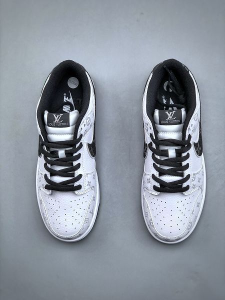 LV x NIKE SB Dunk Low 聯名黑印花配色 2024全新男女款低幫板鞋