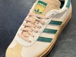 Adidas Gazelle 三葉草白綠色厚底耐磨低幫 女生板鞋