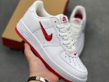 Nike Air Force 1 空軍一號系列 2023全新男女款白紅色休閒運動板鞋 